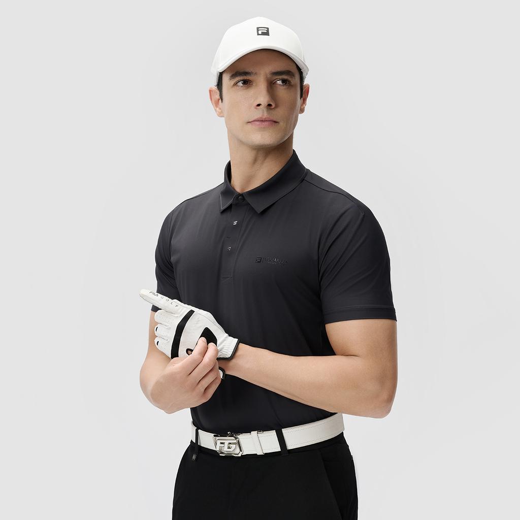 New FILA Polo Shirts Men's Pitch Black A11M435144FBK