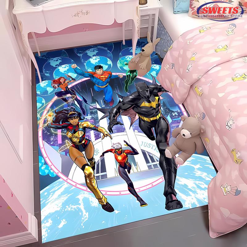 Justice League Carpet New Release! Anti-slip Sound Insulation, Rug for Living Room Bedroom Bedside and Office Areas, Durable Mat