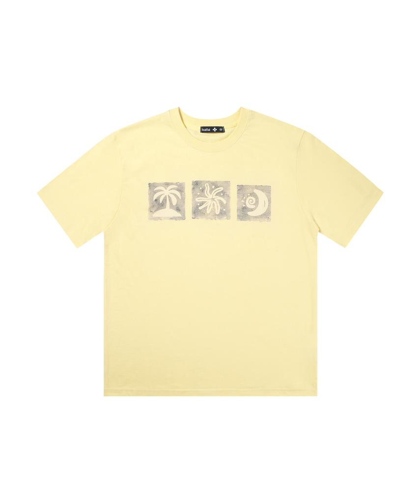 KAIFAI Summer Rhythm Short Sleeve T-Shirt (Lemon) K26Qb239