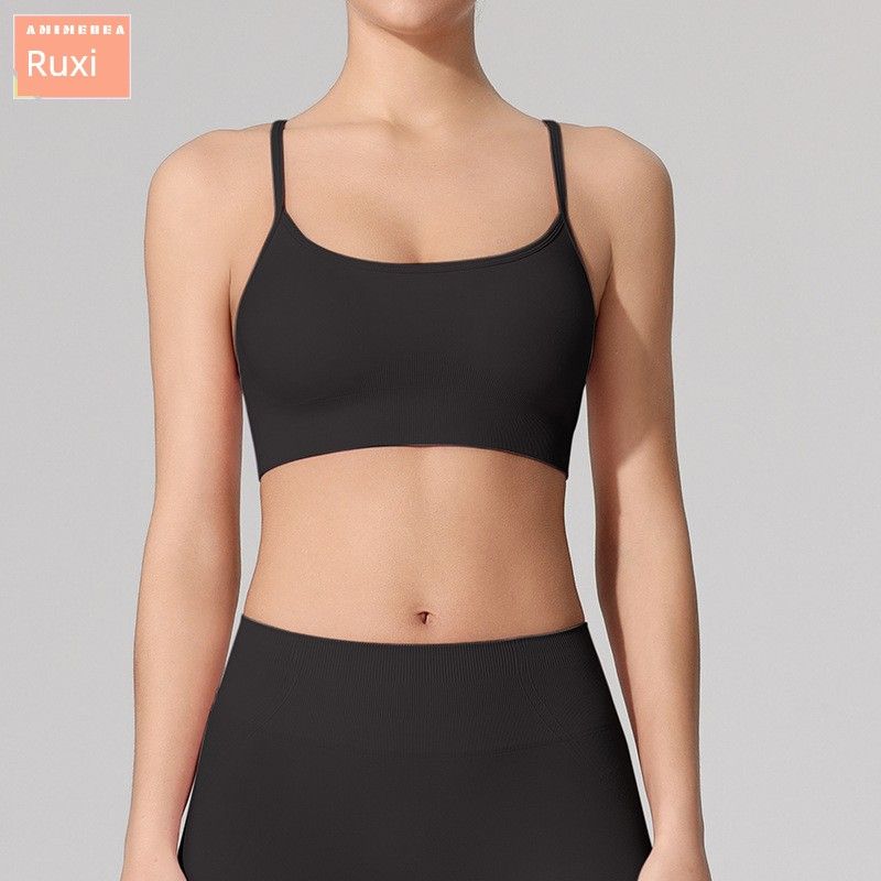 Export Beauty Back Spaghetti Strap Sports Intimates Breathable Quick-Drying Yoga Fitness Women's Inner Wear Sexy Back Practice Tops Bra