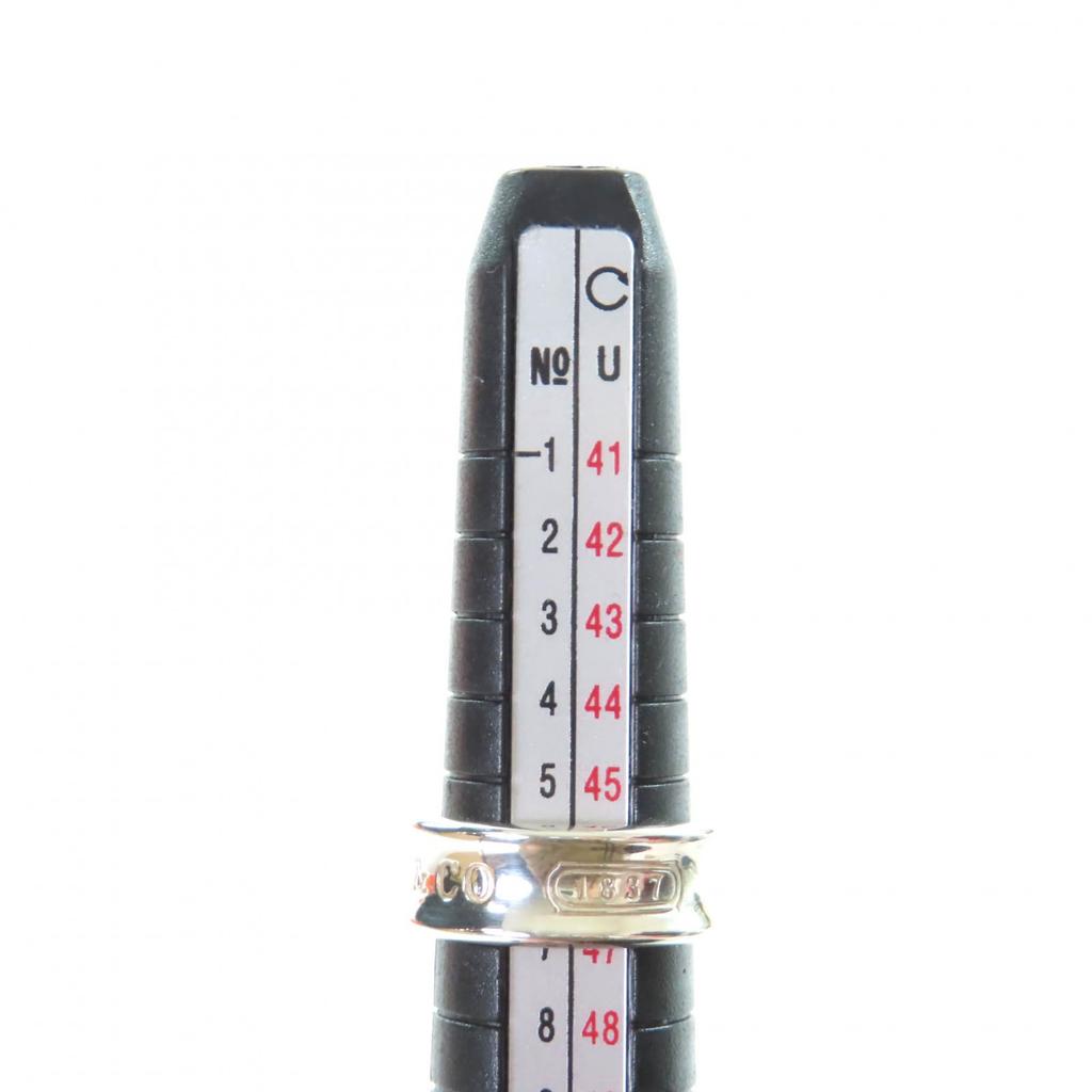 Great TIFFANY&Co. Ring Narrow Long Silver 925 Women Used