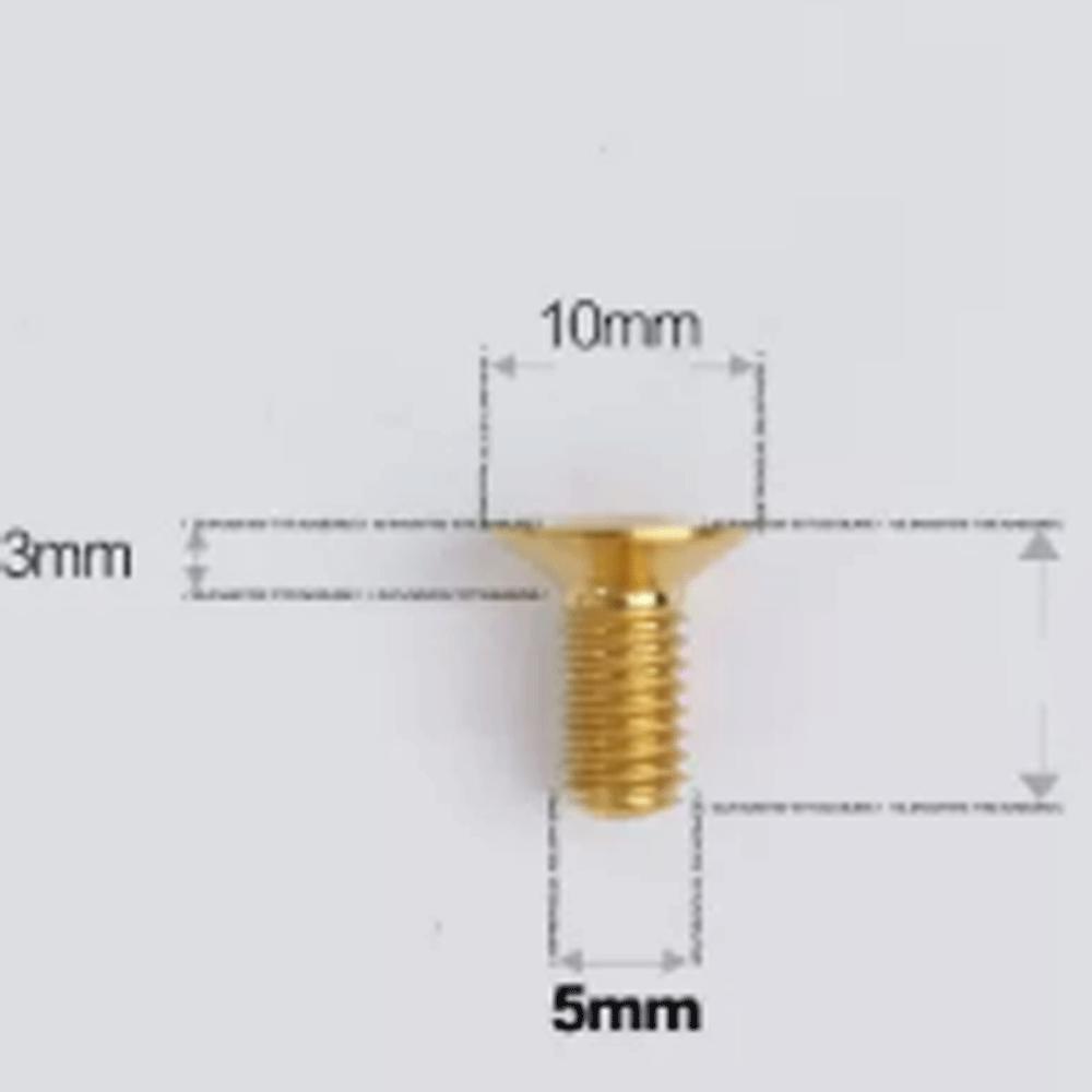 Mutliple Color M5 P0.8mm 8/10/12/14/16/18/20/25/30/35/40mm GR5 TC4 Titanium Alloy Countersunk Screw Bolt Flat T25 Torx Head
