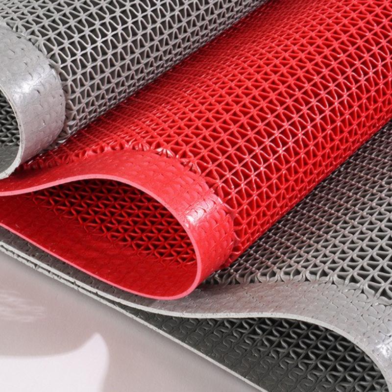 PVC Door Mat Heavy Duty Entrance Rug Non Slip Waterproof Indoor Outdoor Floor Mat Dirt Trapper Easy Clean Commercial Home Large