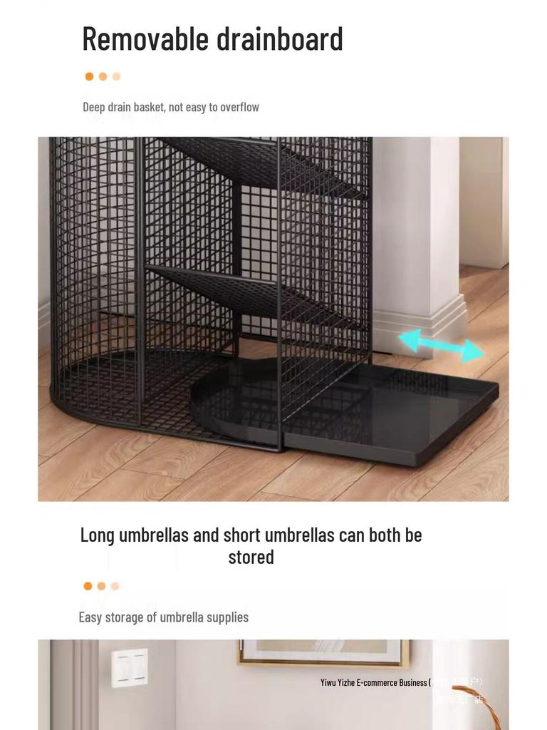 Komercyjny i domowy stojak na parasole: Rozwiązanie do przechowywania i odprowadzania wody w przedpokoju