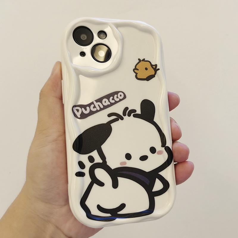 Pacchard Dog Suitable for Apple 16promax Mobile Phone Case 14 Protection Soft Case IPhone 13 Cream 12 Silicone 15/x