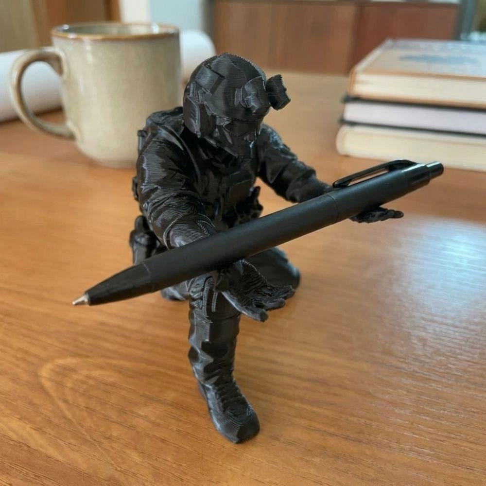 Special Forces Figure 3D Printed Pen Stand Plastic Pencils Desk Organizer Home Office