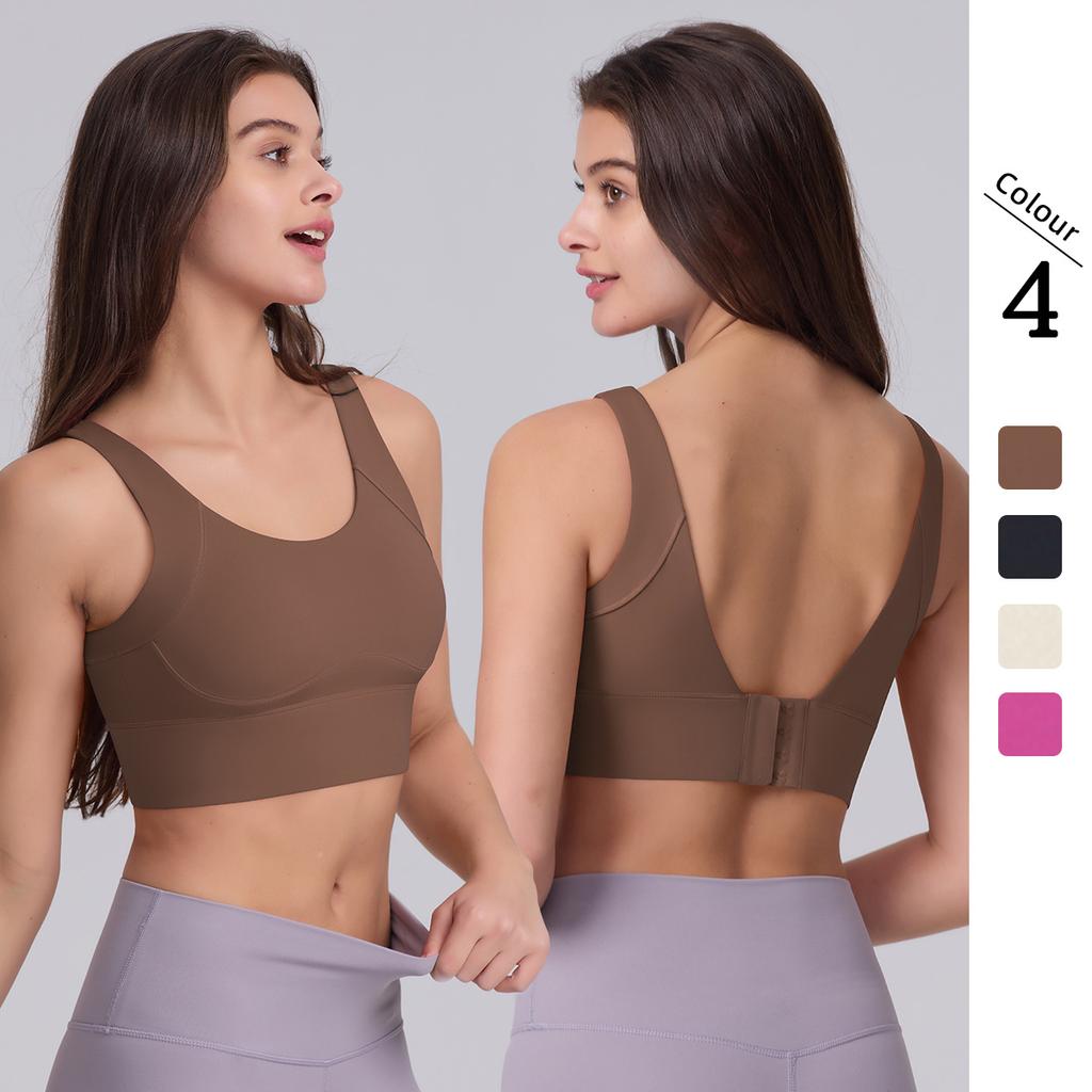Intimo Sportivo a Colore Unico con Schiena a U Colore Unico per Allenamento Yoga Fitness Corsa Pilates Abbigliamento Yoga Reggiseno
