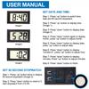 Electronic Digital Display Car Clock Self Adhesive Simple Digital Clock Car Electronic Clock Dashboard Time Car Accessories