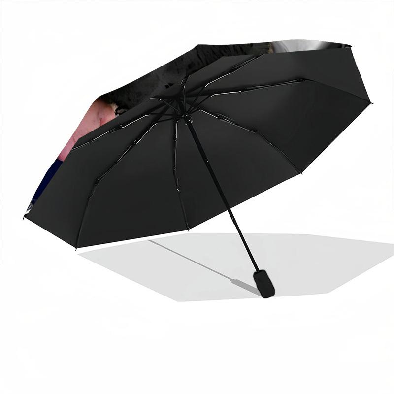 1pc Dog Collar Automatic Opening/Closing Folding Umbrella with 8 Ribs,Windproof Portable Sunshade Umbrella Holiday gift yy260401050