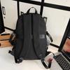 Schoolbag Backpack Male Simple Large Capacity Junior High School Student Schoolbag Trendy Cool Hong Kong Style Couple Leisure Travel Backpack
