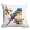 New Spring Flower and Bird Print Pillowcase Home Living Room Sofa Cushion Pillowcase