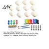 Handmade Shell Painting Kit 1/2 Sets DIY Craft Kit, with Natural Shells, Modeling Clay, Pigments, Seashell Glue, Eyes, Art Crafts Supplies Set