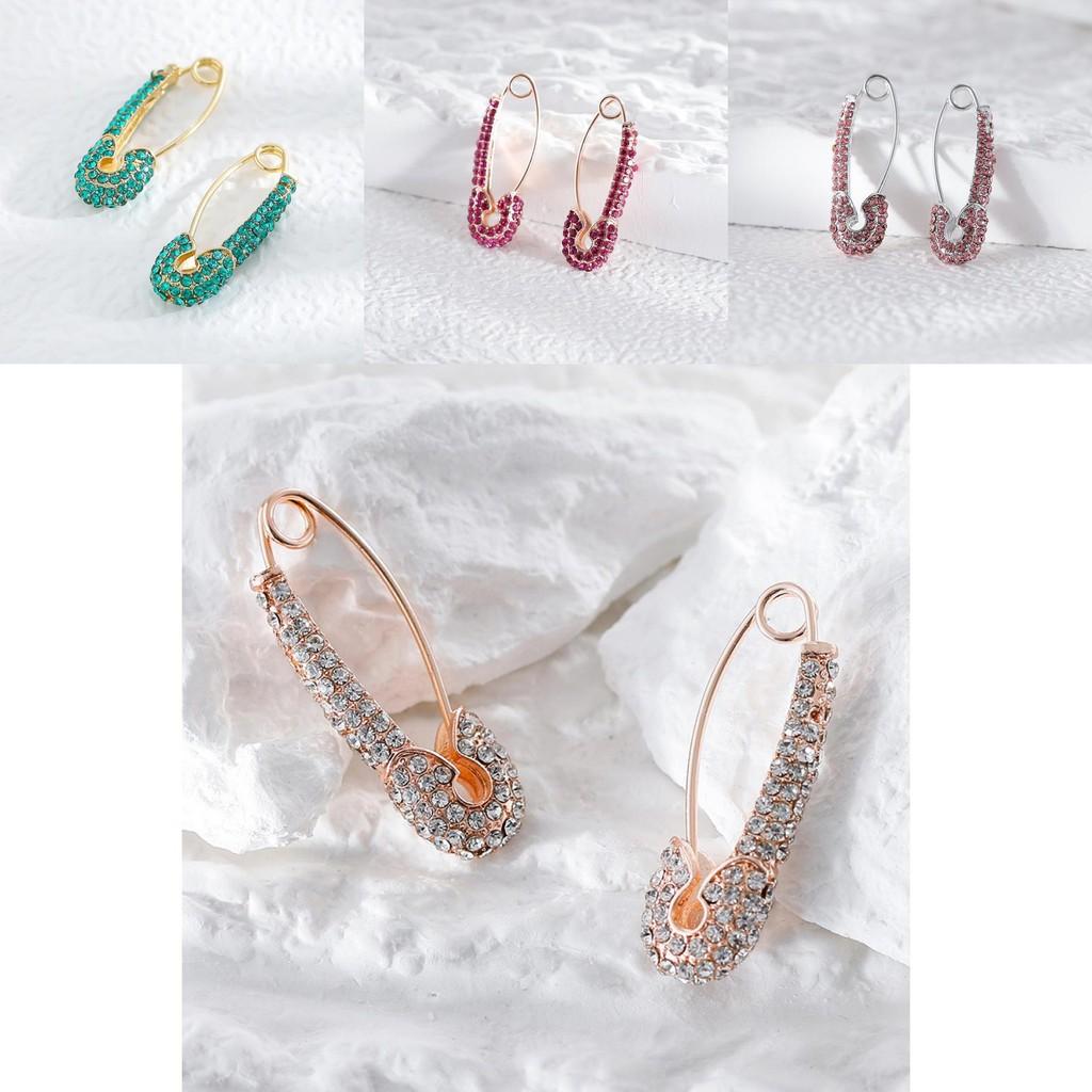 Lebhafte Legierung Strass Anstecknadel Ohrringe für einen modernen modischen Look
