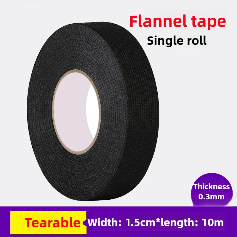 Nastro Adesivo in Flanella Flannelette 25MM*15M per Cablaggi Auto Anti-Rattles Nastro Autoadesivo in Feltro Strumenti per Riparazione Auto