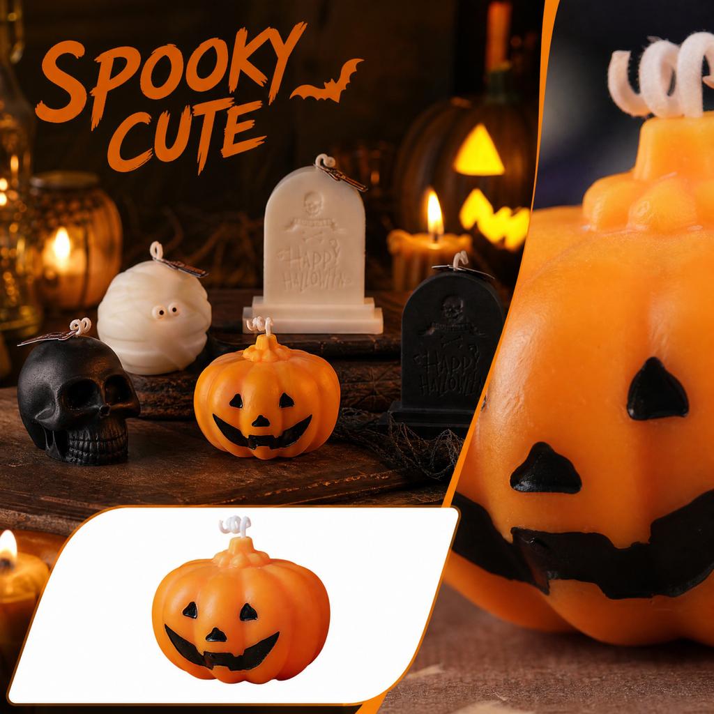 Creative Pumpkin Shaped Scented Candle Holiday Decoration