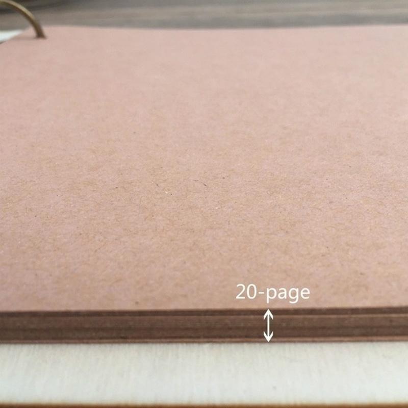 1PCS Wedding Decroation Guest Book Wooden Tree  DIY Craft Album Scrapbooking Picture Album 20 Pages LS