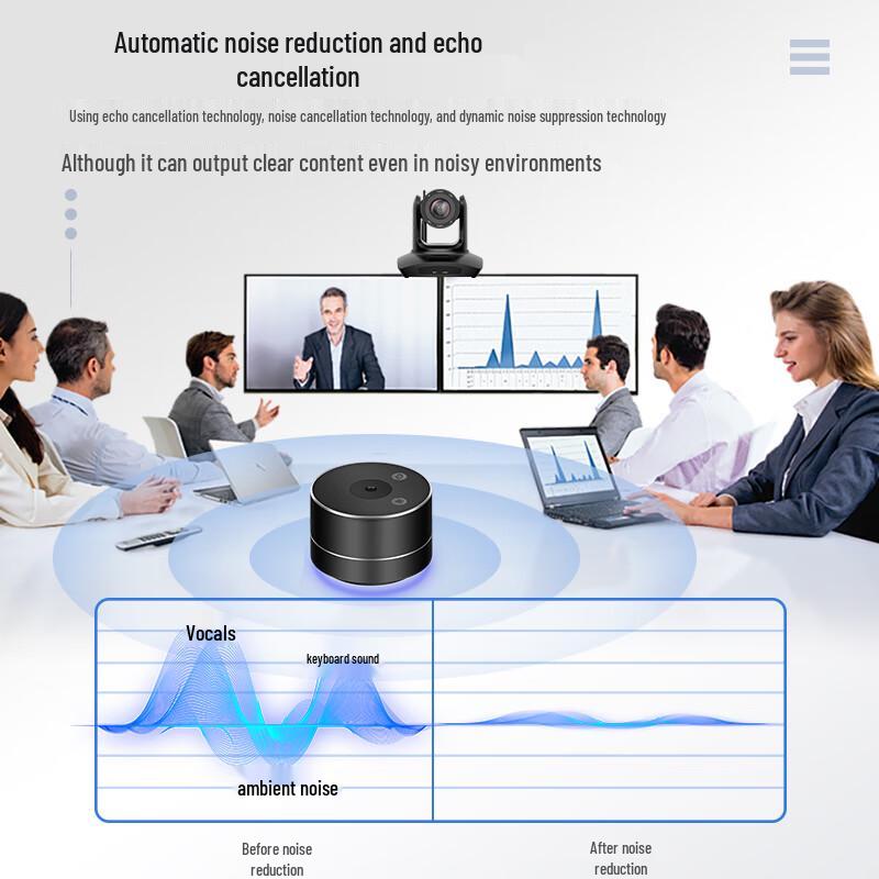 Huachang Vision 5.8G Wireless Video Conference Microphone System (CN Version)
