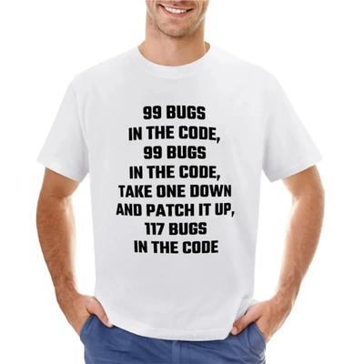 99 Buggar I Koden T-shirt vintagekläder ny utgåva sommarkläder djurprint för pojkar svarta t-shirts för män