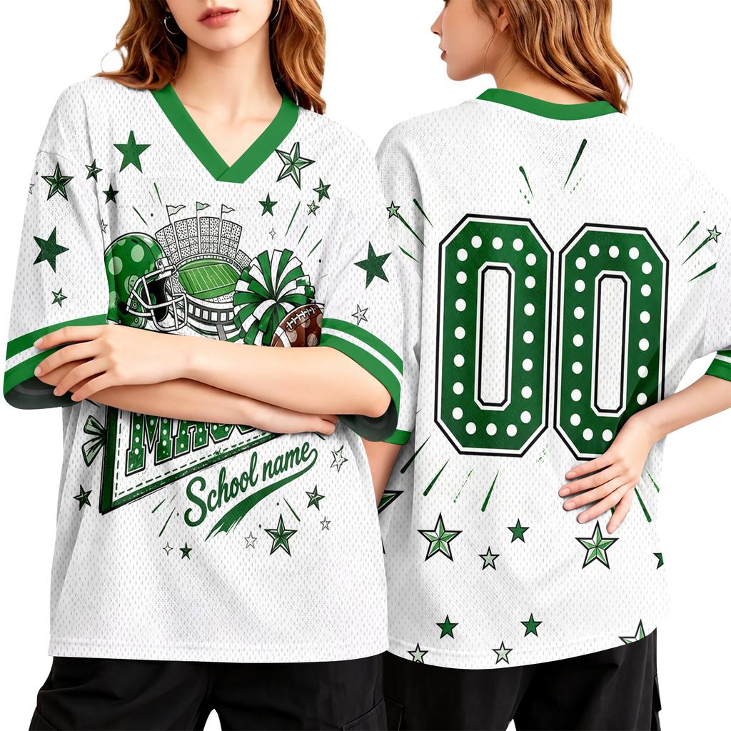 Damen Freizeit V-Ausschnitt Print Top für den Alltag