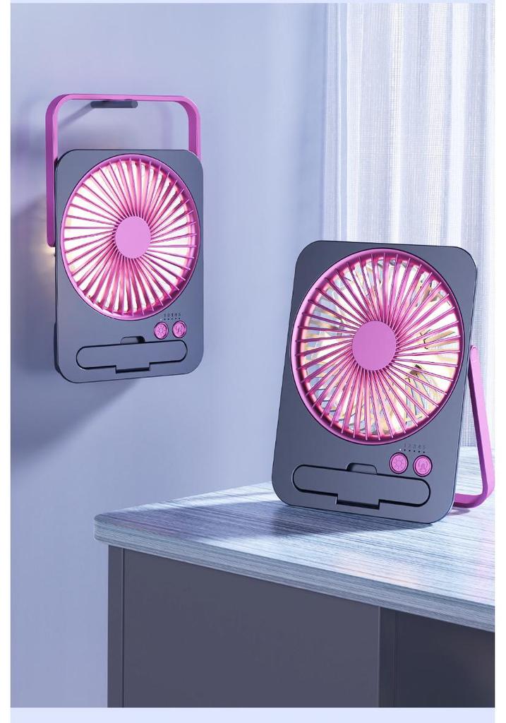 2026 Portable USB Rechargeable Mini Wall-Mounted Desktop Fan
