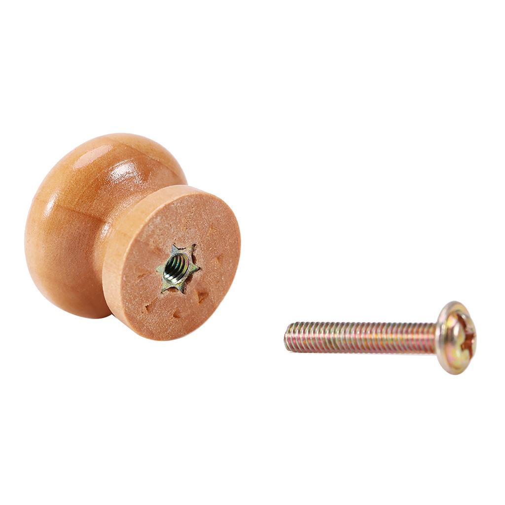 10Pcs S M L Natural Wooden Furniture Pull Handle Kitchen Cabinet Drawer Cupboard Door Knob