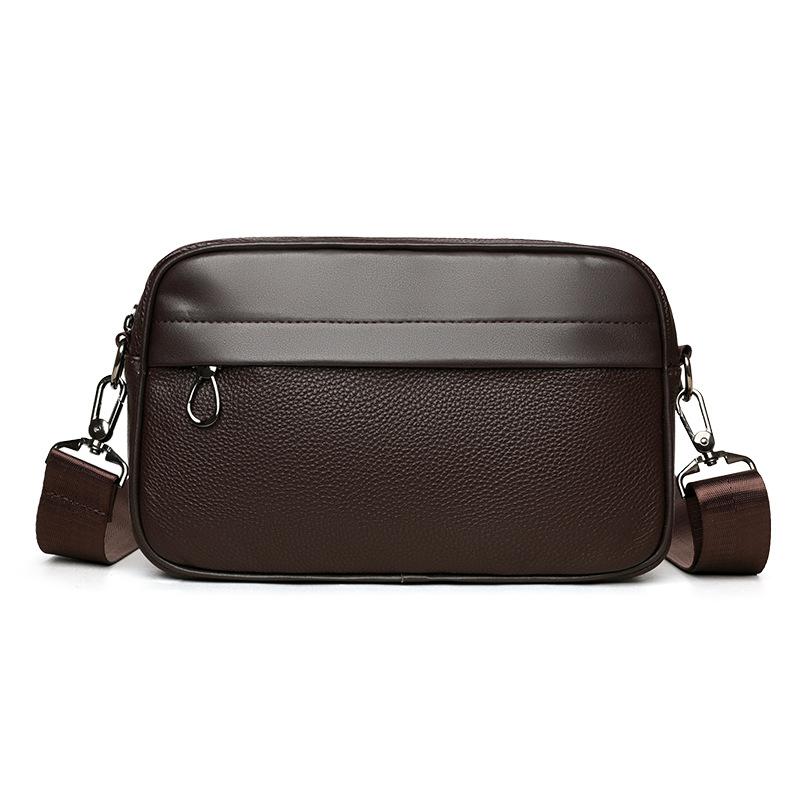 Top-layer cowhide crossbody bag, casual men s bag, genuine leather men s shoulder bag, small backpack Extra Large коричневый
