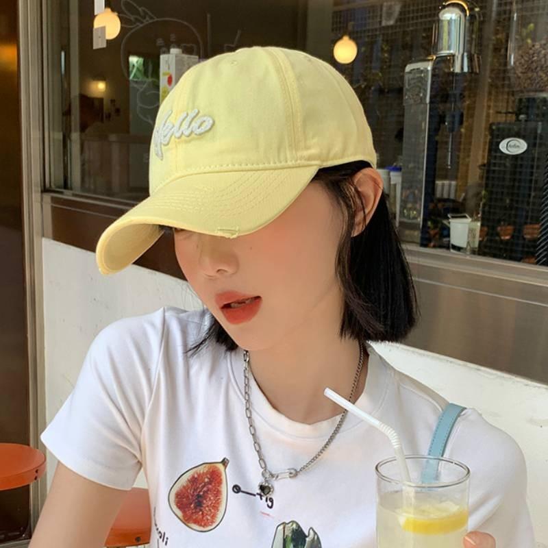 Baseball Cap Peaked Hat Alphabet Embroidery Pattern Uv Protection Adjustable