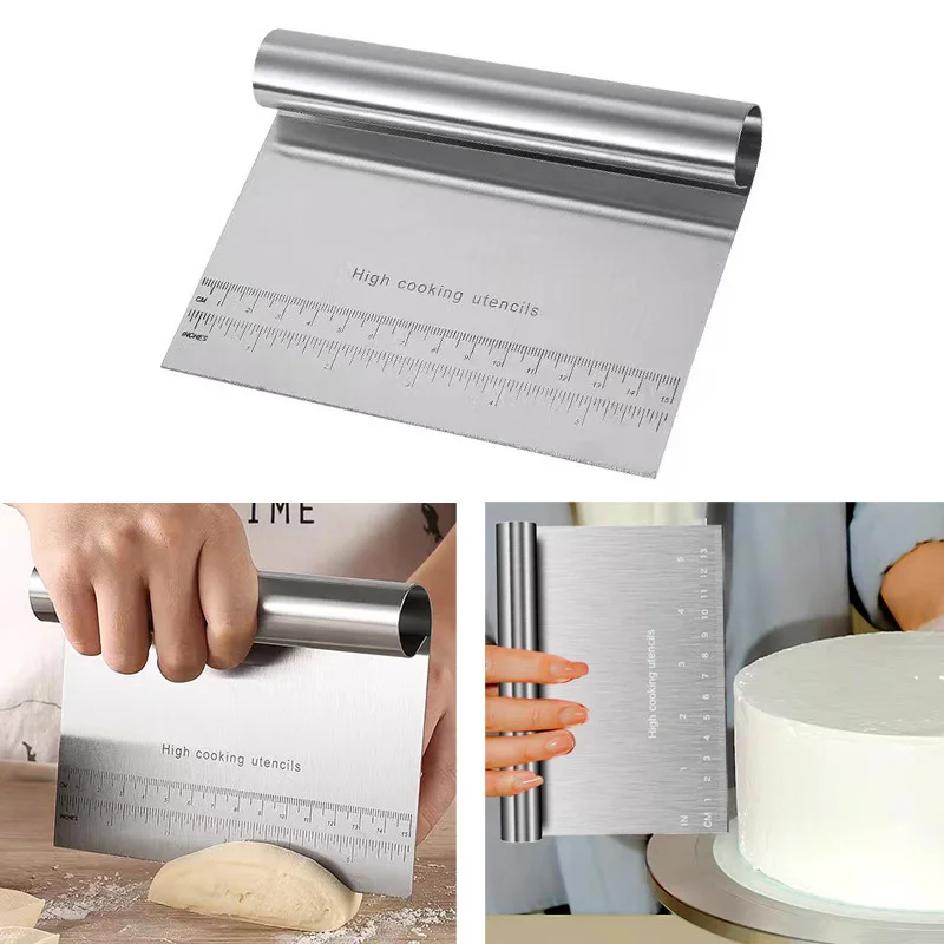 Stainless Steel Dough Pastry Scraper Chopper Baking Cake Cooking Spatulas DIY Baking Tools Multipurpose Bread Scale Separator