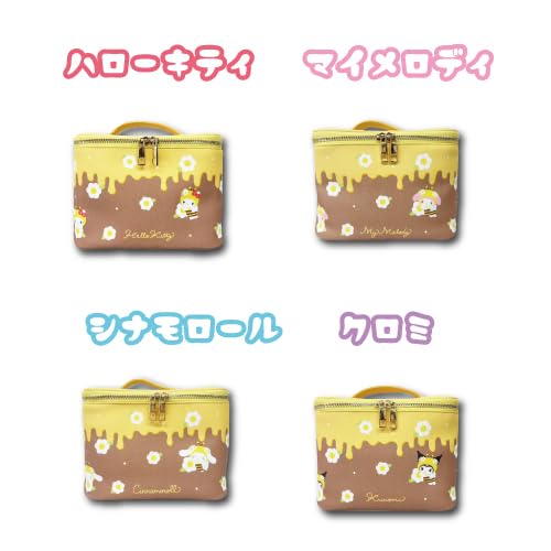 Hatayama Shoji Sanrio Mirrored Vanity Pouch, Honeybee and Hello Kitty, Approx. H15 x W20 x D20cm, Product Number: 34203279