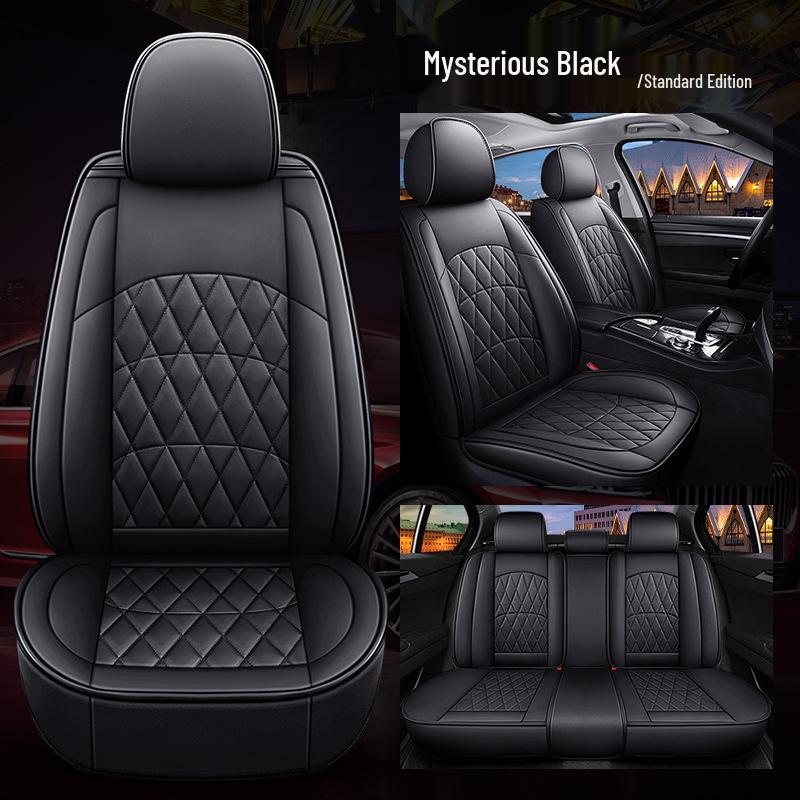 Full Wrap Leather Car Seat Cushion - Universal Fit for All Seasons