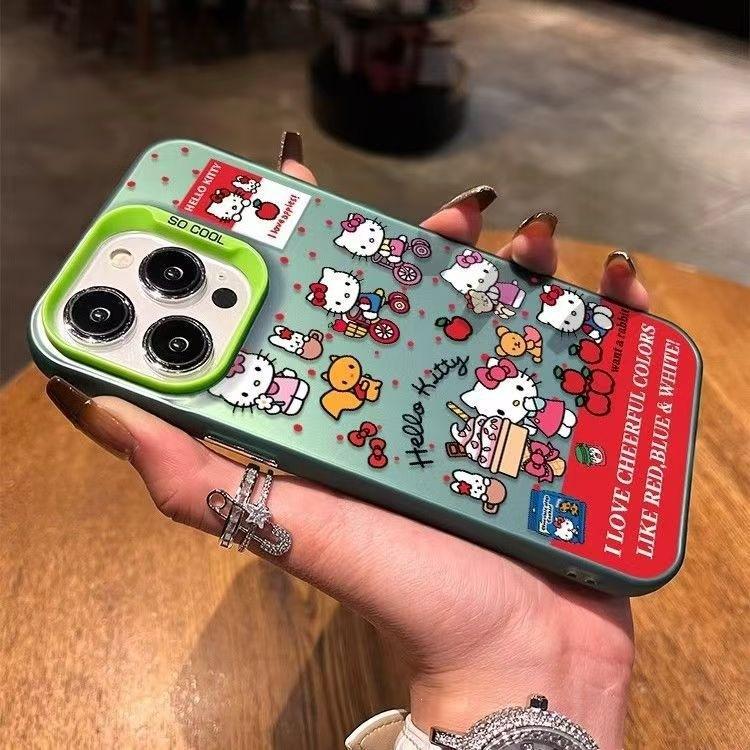 Cycling Hello Kitty Apple 16 Mobile Phone Case iPhone15Promax Caiyin 14Pro New Year 13 Cute 12/11