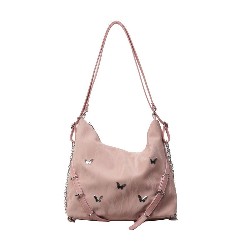 Casual large-capacity bag women's 2025 new fashion commuter double shoulder back bag multi-purpose single shoulder messenger tote bag