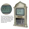 1Pcs Plastic Islamic Prayer Digital Calender Time Display Alarm Wall Clock(grey)