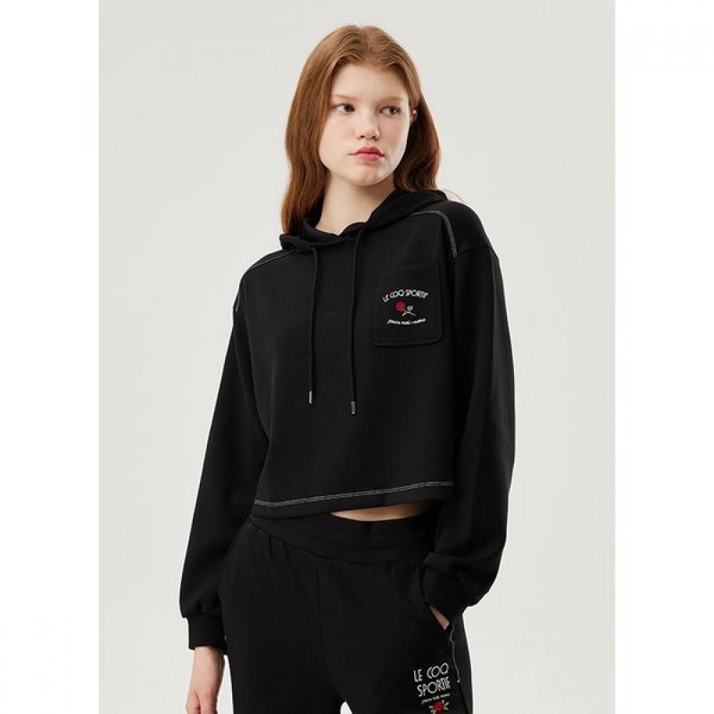 Le Coq Sportif [SaLe][60  Off] Women S doubLe tenSion Hoodie Qp322ohd71 BLK black/90 M