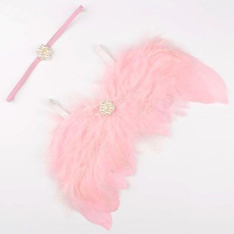 Bebé Niñas Recién Nacido Alas de Ángel Diadema Falda Disfraz Atrezzo para Fotos Conjunto