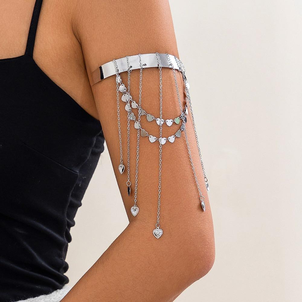 Sweet Fringe Open Bangles Exquisite Hand Jewelry Creative Arm Chain  Women