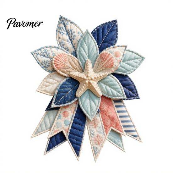 Rustic Farmhouse Home Decor Large Patchwork DIY Sewing Kit, Quilted Fabric Craft Set, Beginner Friendly Needlework Handmade Door Decoration Wreath for