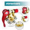 2Pcs Car Battery Terminal Connectors Quick Release Connector Positive and Negative Pole Terminal Clip for Terminal Post