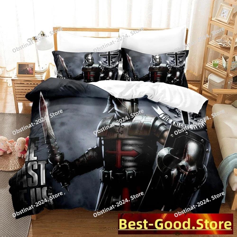 Christian Knights Templar Bedding Set Duvet Cover Full Queen King Size Pillowcase Bed Print Aldult Kid Bedroom Single Twin