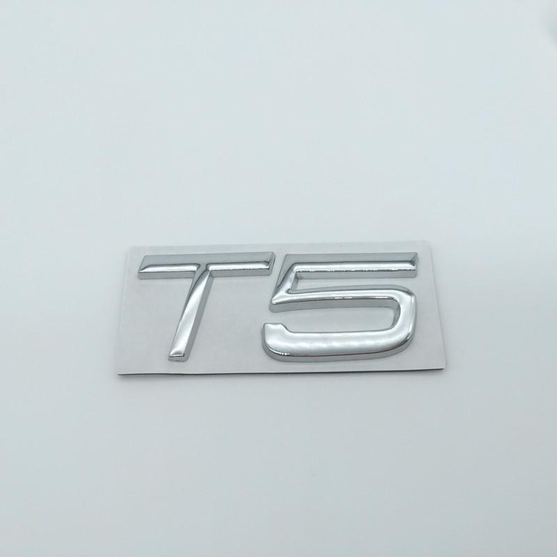 1pcs 3D Metal T4 T5 T6 T8 AWD Car Letter Rear Tail Trunk Emblem Badge Sticker Decals Styling Auto Accessories