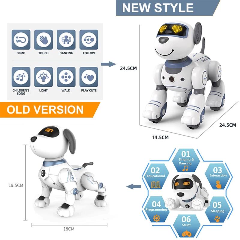 Non-Toxic Funny Smart Machine Electronic Dog Robot Dogs Stunt Puppy Voice Command Programmable Touch-Sense Music Song Toys For Kids Gifts