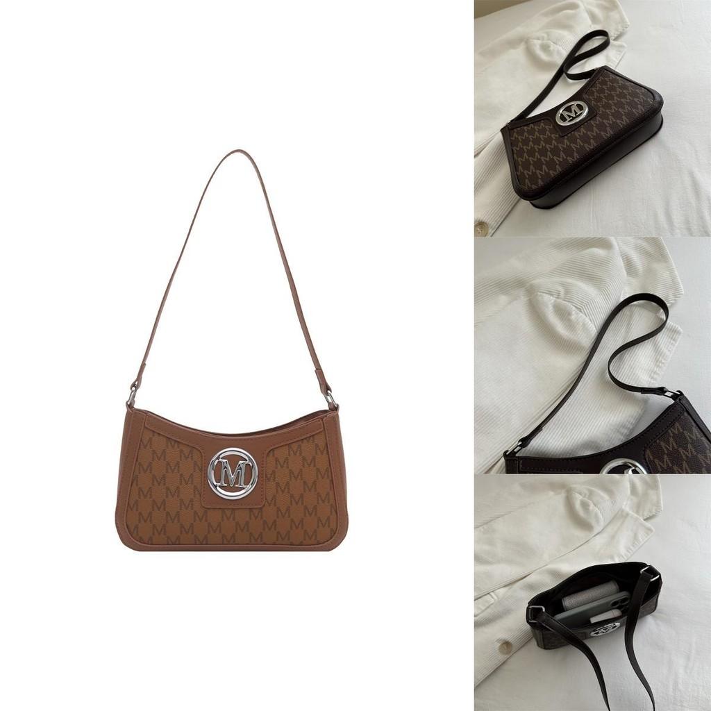 Street Style Pu Small Shoulder Bag With Letter Print For Daily Use