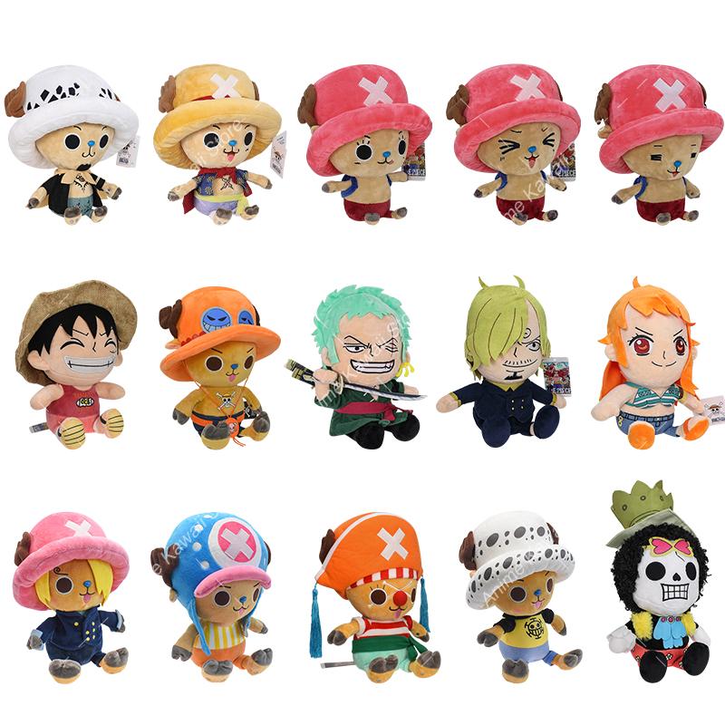 One Piece Anime Plush Toy Cartoon Tony Chopper Cosplay Figure Luffy Chopper Sanji Cute Stuffed Doll Kids Xmas Gift