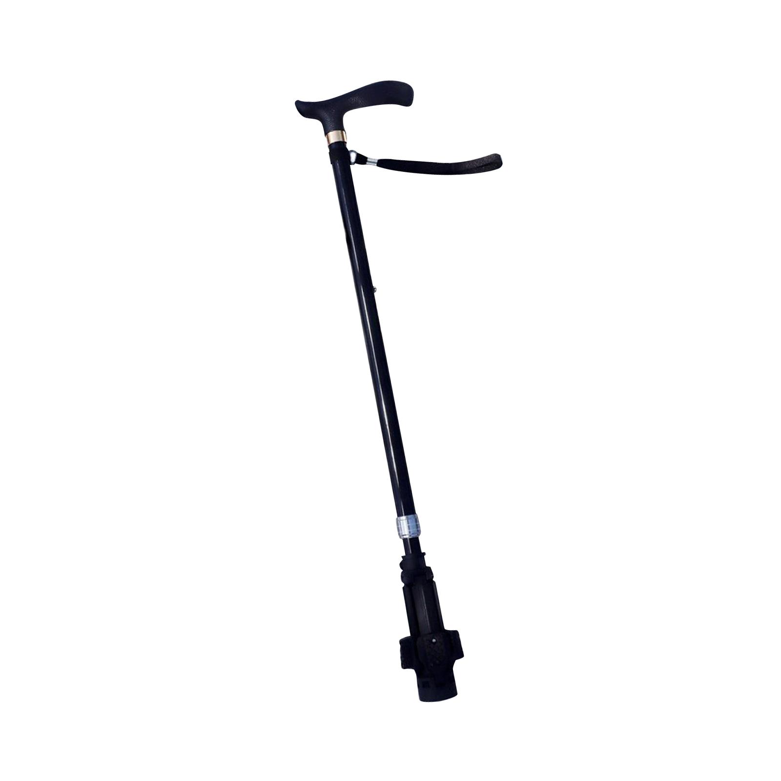 Hiking Poles 10 Gears Adjustable Portable Durable Thickened Aluminum Alloy чёрный