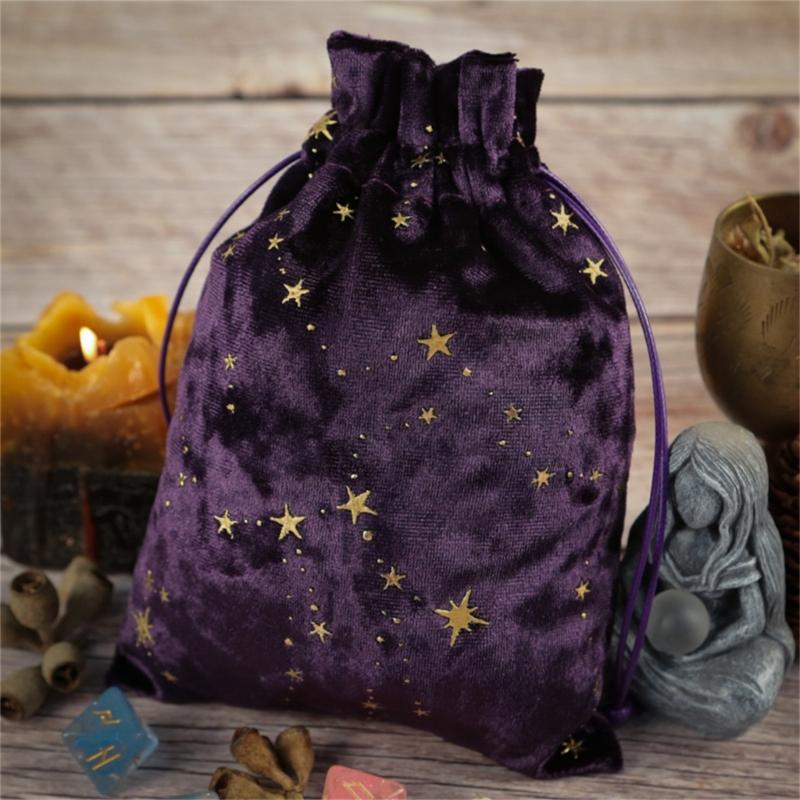 Kordelzug Würfeltasche Astrolabien Divinationen Tarots Kartenbeutel Brettspieltasche Flanell Schmuckverpackung Aufbewahrungstaschen
