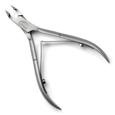 Alicate para cutículas Mont Bleu, mecanismo de resorte, fabricado en acero inoxidable - 5 mm / 0,20" pulgadas