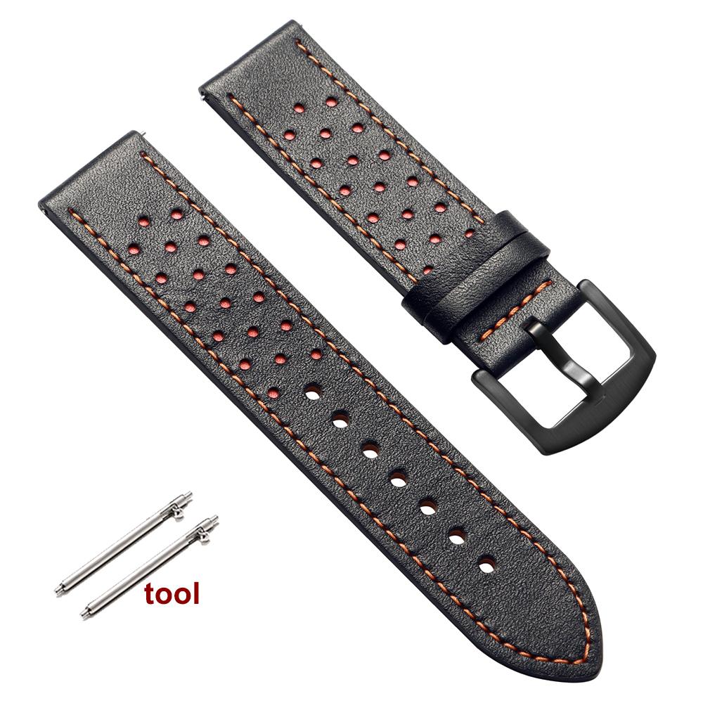 

Винтажный ремешок для часов ручной работы 20 мм 22 мм для Omega Business Кожаные ремешки Черный Коричневый Синий Дышащие Пористые Спортивные ремешки для часов 20mm