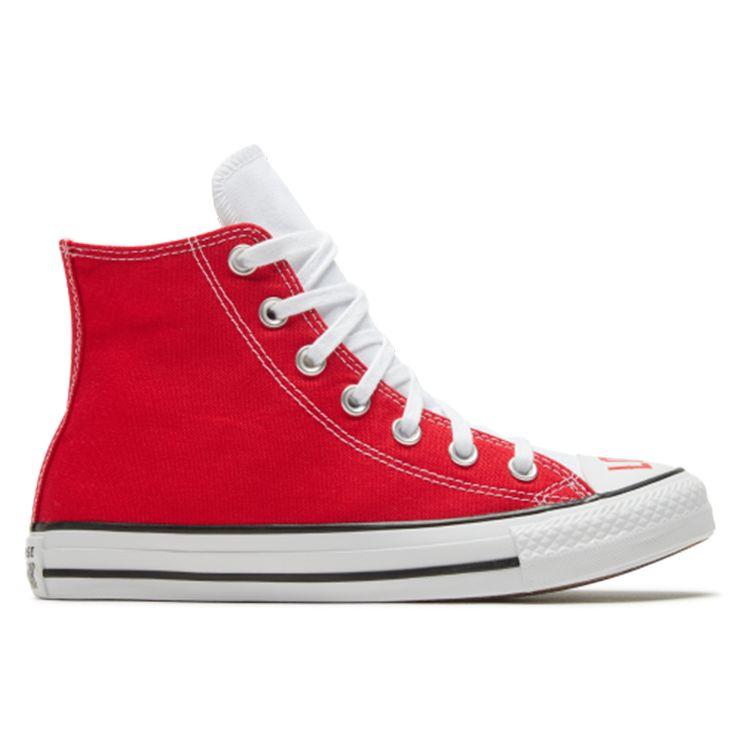 Converse Lo Fearlessly Comfortable Versatile Fashion High Waist Leather High Top Canvas Shoes Women sneakers Red White 567310C