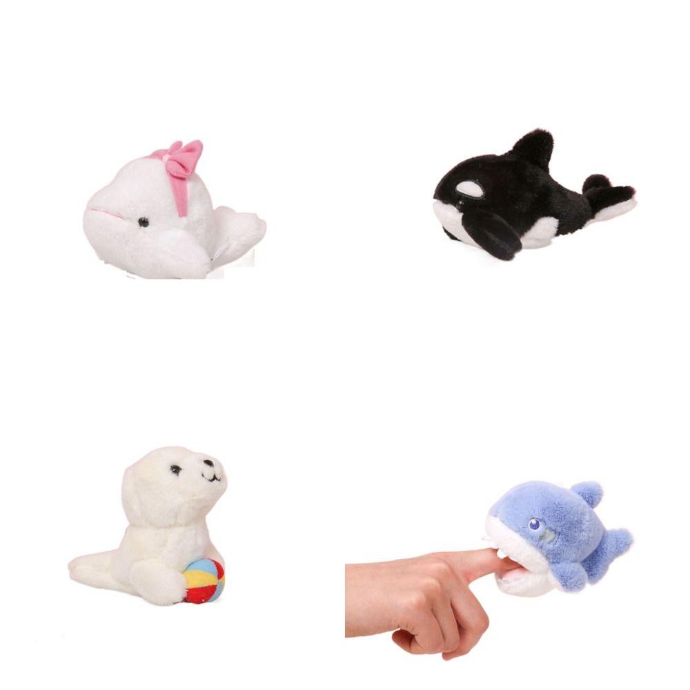 Shark Animal Beluga Plush Keyring Ocean Series Orca Plush Keychain Cute   Toddlers