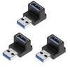 1/2/3pcs USB 3.0 Male Female 90 Degree Expansion Adapter USB Up Bend Adapter 10Gbps For Laptop Connector Conversion